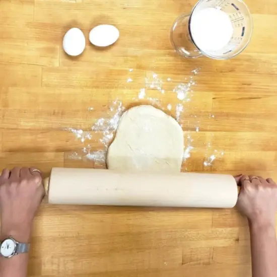 Frieling Grande Rolling Pin w/handles, 2.75" dia x 15" long, Brown image {4}