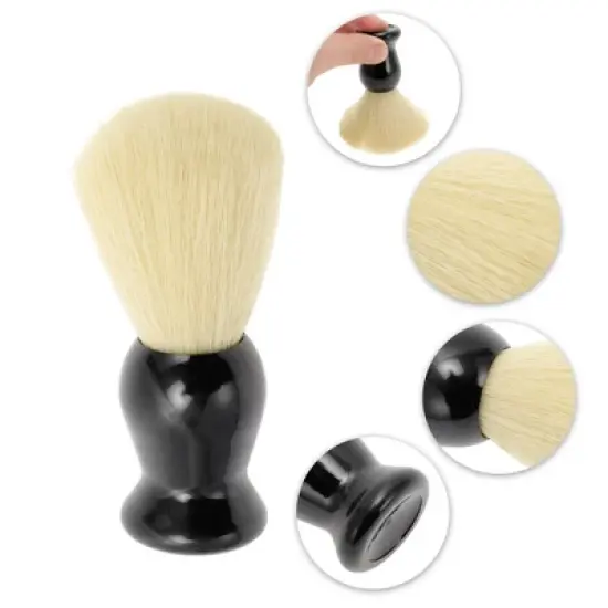 Unique Bargains Convenient Shaving Brush 4.06"x1.38" Black 1 Pc image {2}
