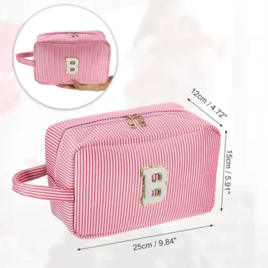 Unique Bargains Travel Personalized Make Up Bag Blue 1 Pc image {2}