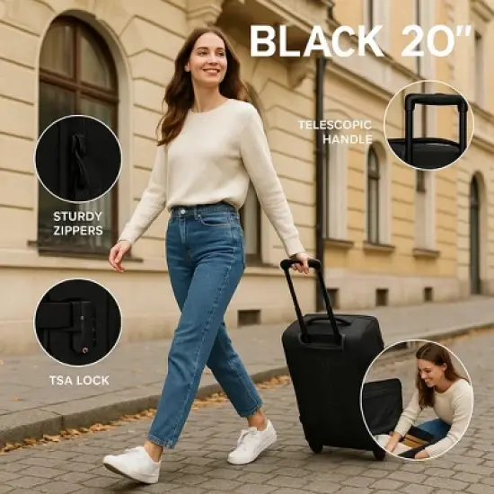 NEW YORK XPRESS TA-069 Waterproof Expandable, Soft Shell Suitcase (17", 20", 26", 30") image {11}