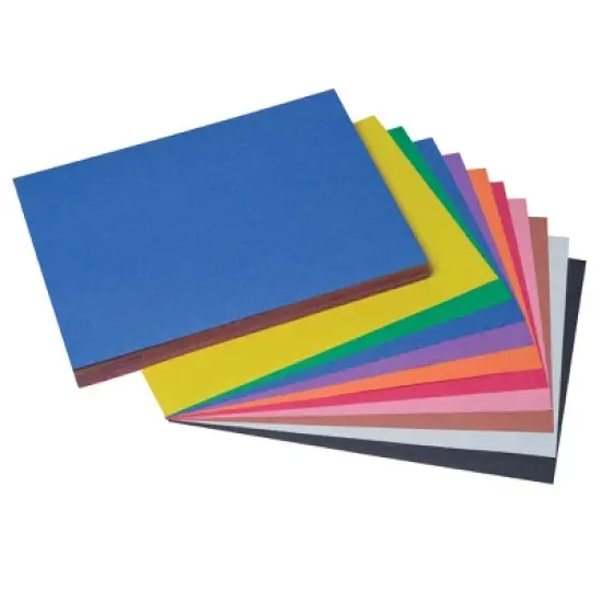 Prang&reg; Construction Paper, 10 Assorted Colors, 9" x 12", 100 Sheets Per Pack, 5 Packs image {4}