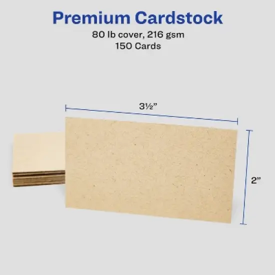 Avery Kraft Brown Business Cards, 2" x 3.5", 150 Total (28311) image {4}