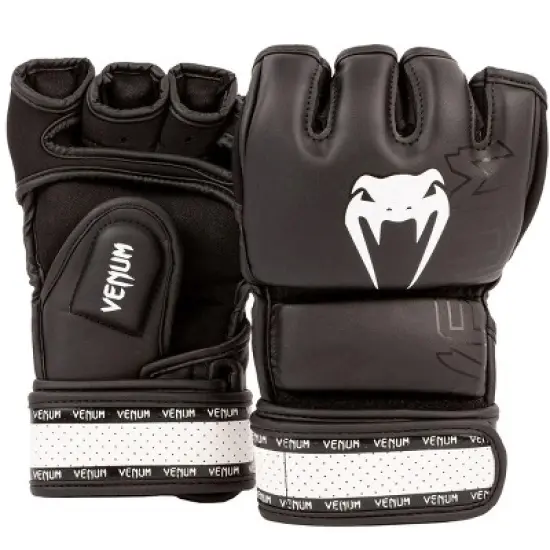 Venum Impact 2.0 Hook and Loop MMA Gloves - Black/White image {3}