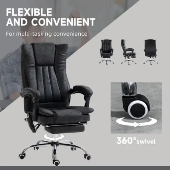 NicBex Massage Office Chair with Vibration Points, Adjustable Tilt Ergonomic Chair with Armrest, Swivel Gaming Chair for Office image {6}
