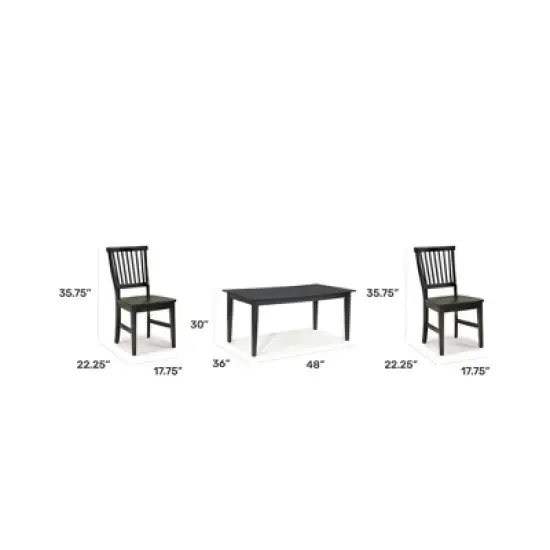 7pc Arts & Crafts Dining Set Black - Homestyles image {7}