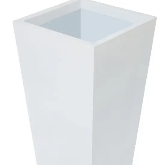 LuxenHome Square Tapered 18.5" H House Planters, Indoor & Outdoor White image {10}