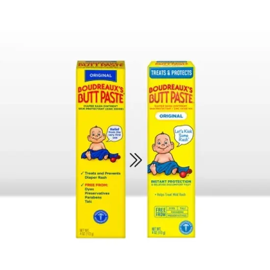 Boudreaux's Butt Paste Baby Diaper Rash Cream Original Strength - 4oz image {6}