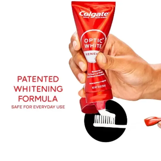 Colgate Optic White Renewal Teeth Whitening Toothpaste - High Impact White image {4}