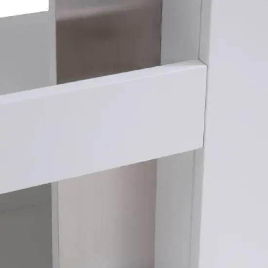 Lockman Stainless Steel Fireplace White - Aiden Lane image {11}