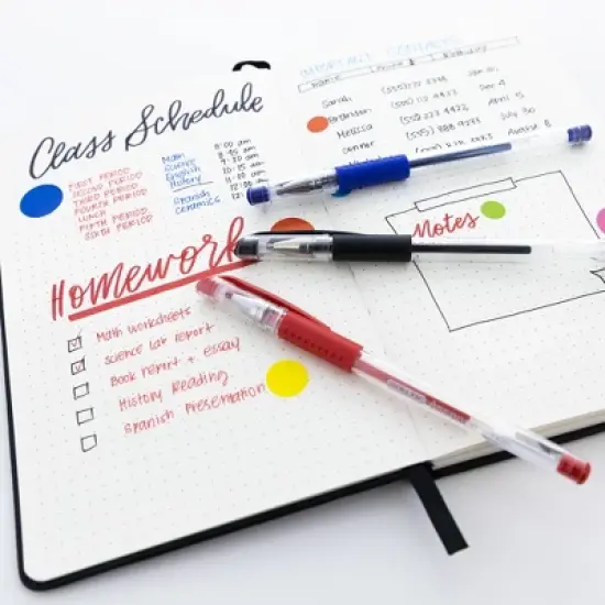 BAZIC Products&reg; Essence Gel Pen with Cushion Grip, Red, 12 Per Box, 6 Boxes image {7}