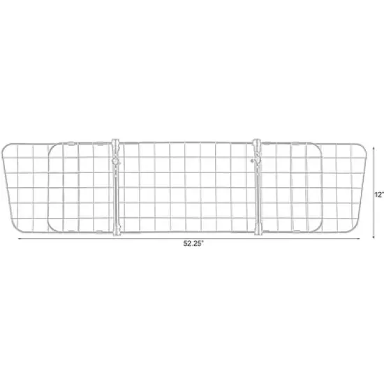 PawsMark Adjustable Pet Barrier Gate For SUV's, Cars Vans and Vehicles Safety Car Divider for Dogs Pets, Wire Mesh Universal Fit image {5}