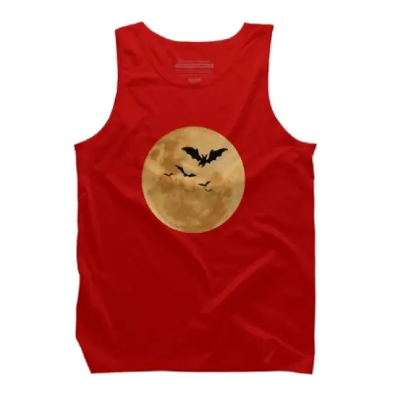 Men's Design By Humans Halloween - Moon By MonkeyStore Tank Top image {5}