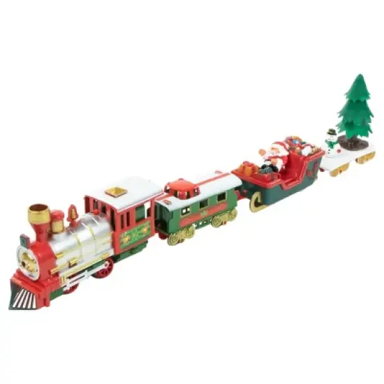 Northlight 31pc Battery Operated Lighted and Animated Christmas Tree Train Set with Sound image {2}