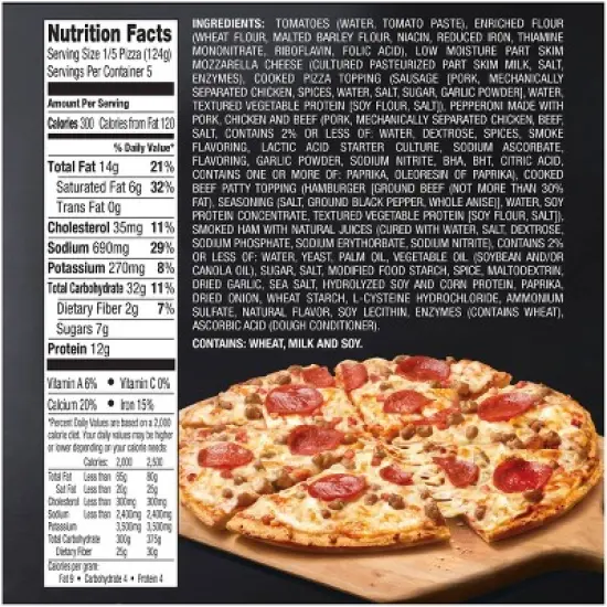 Red Baron Four Meat Classic Crust Frozen Pizza - 21.95oz image {4}