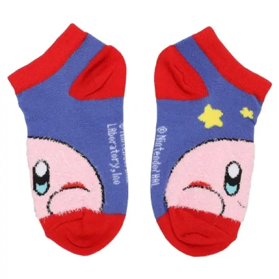 Kirby Character Art 6-Pack Youth Ankle Socks With Chenille Elements image {1}