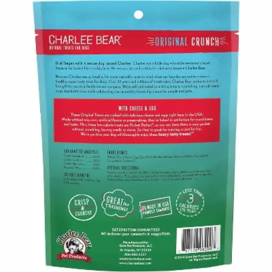 Charlee Bear Original Crunch Dog Treats with Cheese and Egg Flavor-16 oz(2 Pack) image {2}