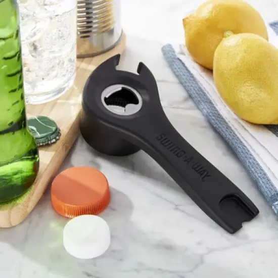 Swing-A-Way 5-in-1 Multipurpose Opener Tool, Manual Hand Held, Basic Kitchen Essentials, For Opening Bottles, Cans, and Jars image {2}