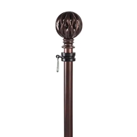Evergreen Diamond Cut Ball Interchangeable Finial, Bronze- 4x2.25x2.25 in Durable Hardware for Flags image {1}