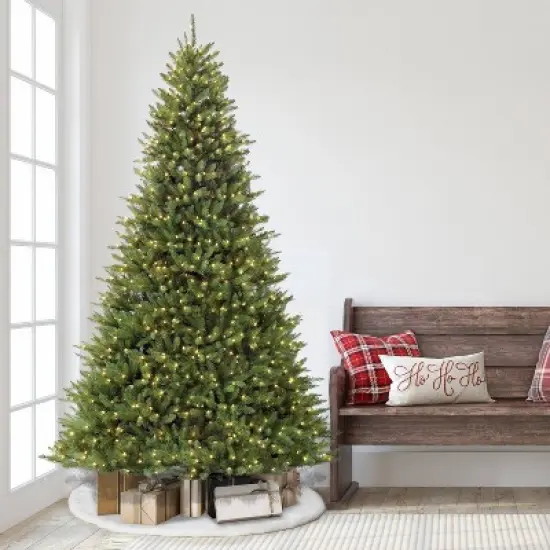 7.5ft Pre-lit Artificial Christmas Tree Full Forest Fir - Puleo image {4}