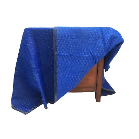 UBMOVE Pack of 2 Pro Moving Blankets (72" x 80") Blue 35lbs/doz. 2.92lb/Ea image {6}