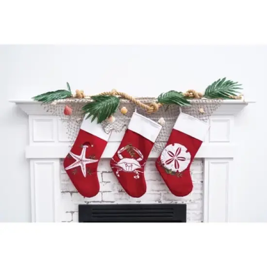C&F Home 8.5" x 20" Holiday Seahorse with Pine Needle Green Scarf Christmas Stocking image {3}