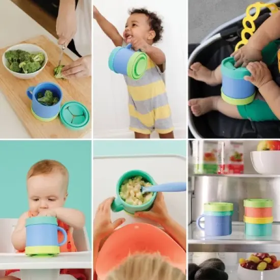 morepeas Silicone Baby Snack Cup - Melon image {7}
