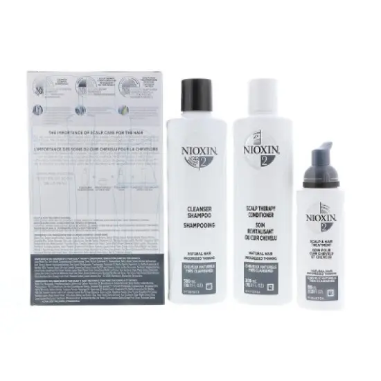 Nioxin System 2 Trio: Cleanser Shampoo 10.1 oz , Scalp Therapy Conditioner 10.1 oz , Scalp & Hair Treatment 3.38 oz image {6}