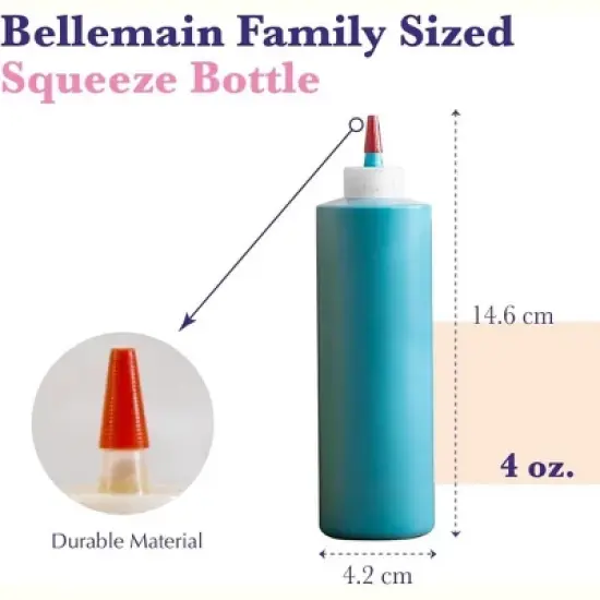 6-Pack 4oz Condiment Squeeze Bottles &ndash; Durable Plastic with Funnel, Erasable Marker & Reusable Labels &ndash; Perfect for Sauces, Dressings & More image {3}