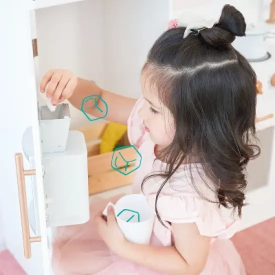 Teamson Kids Paris Wooden Play Kitchen Pretend Cooking Playset, White image {6}