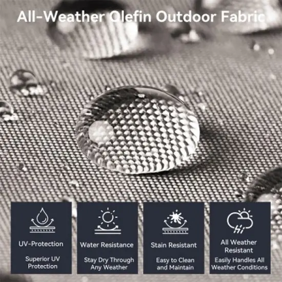 Gymojoy 5 Pieces Sofa Ottoman with Swivel Chairs image {7}