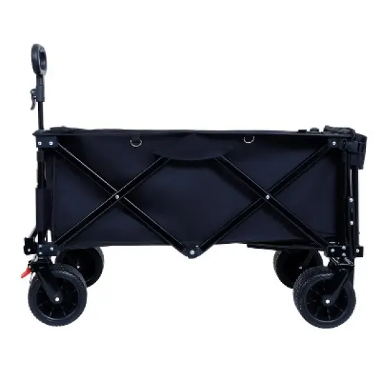 Foldable Wagon with Extended Tailgate, Extra Long Extender Wagon Cart,Beach Wagon Cart Heavy Duty 400LBS with Large All-Terrain Beach Wheels image {13}