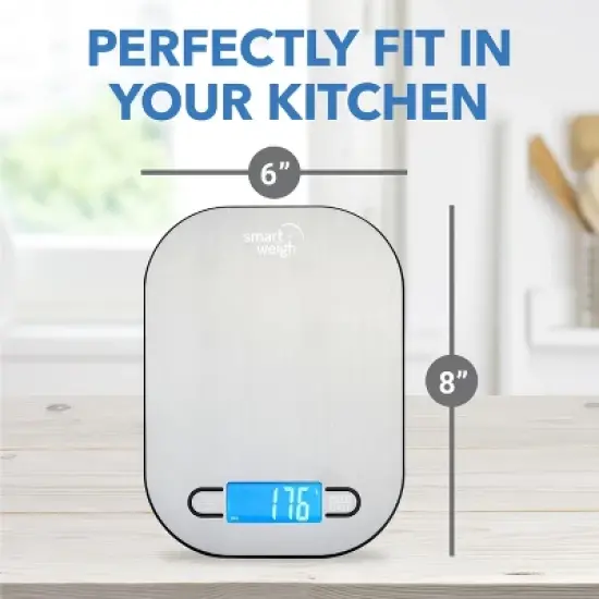 Smart Weigh Digital Kitchen Food Scale - Stainless Steel image {4}