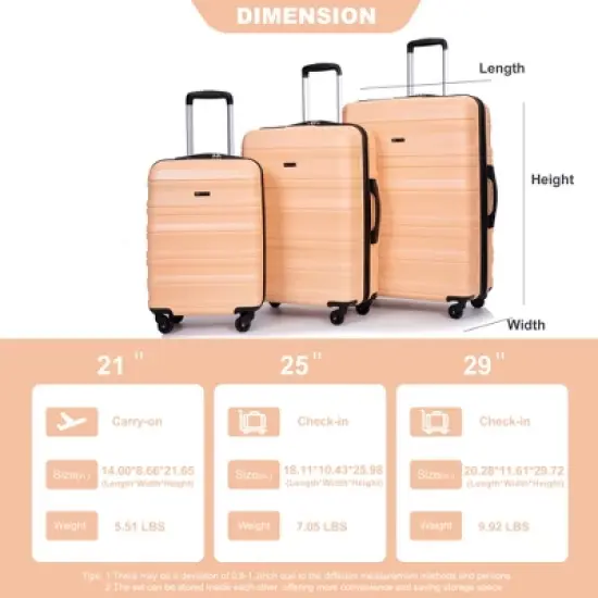 Dexmalle Expandable 3 Piece Luggage Sets image {8}
