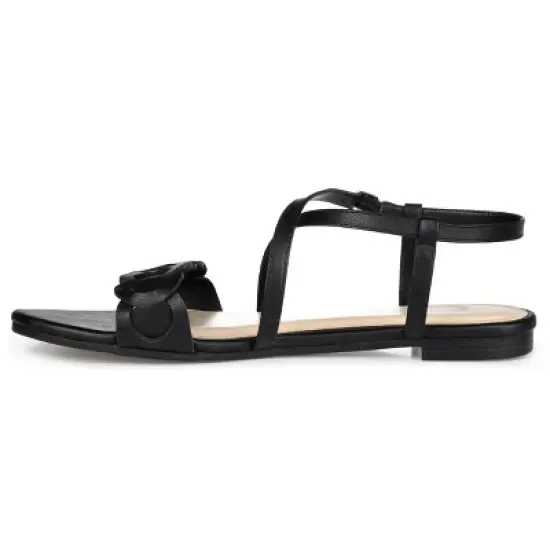 Journee Collection Womens Jalia Multi Strap Flat Sandals image {1}