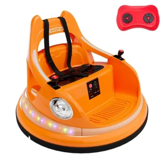 Toddlers Bumper Car, 12V Ride On Toy for Kids, Electric Ride On Car w/Remote Control, Baby Bumping Toy Car w/2 Speeds, LED Lights, 360 Degree Spin image {7}