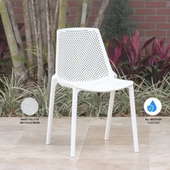 Amazonia Leblon 9pc Aluminum Rectangular Patio Dining Set White image {5}