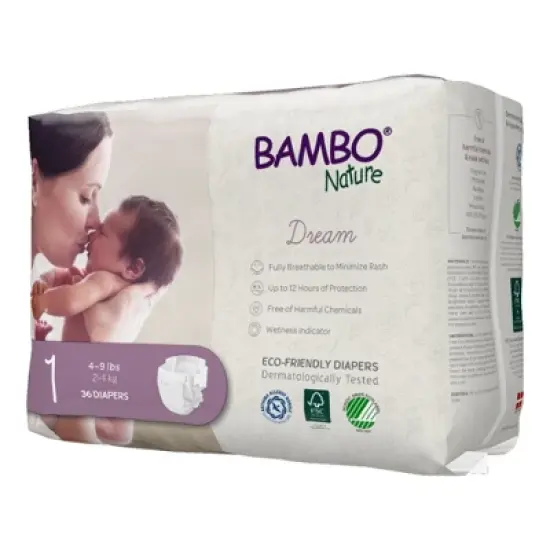 Bambo Nature Dream Disposable Diapers, Eco-Friendly, Size 1 image {3}