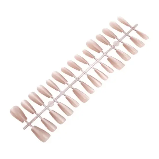 Unique Bargains Women's Full Coverage Fake Nails M Pink 1 Pc image {5}