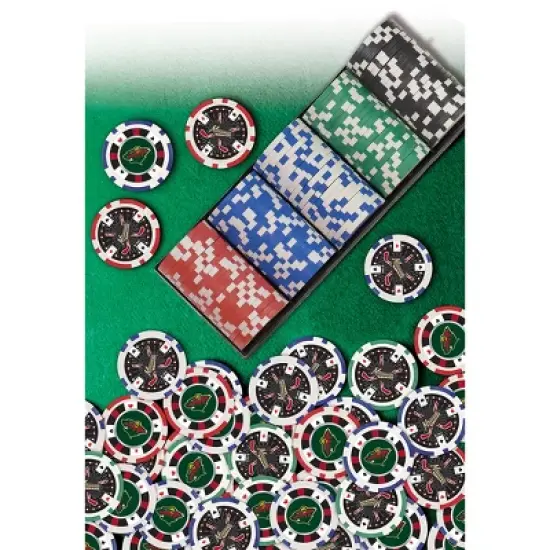 MasterPieces Casino Style 100 Piece Poker Chip Set - NHL Minnesota Wild image {5}
