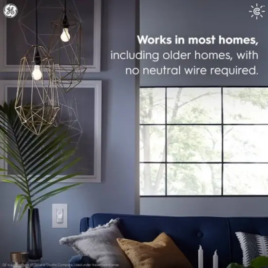 GE CYNC Smart Dimmer + Motion Sensor Light Switch, No Neutral Wire Required, 1 Pack image {5}