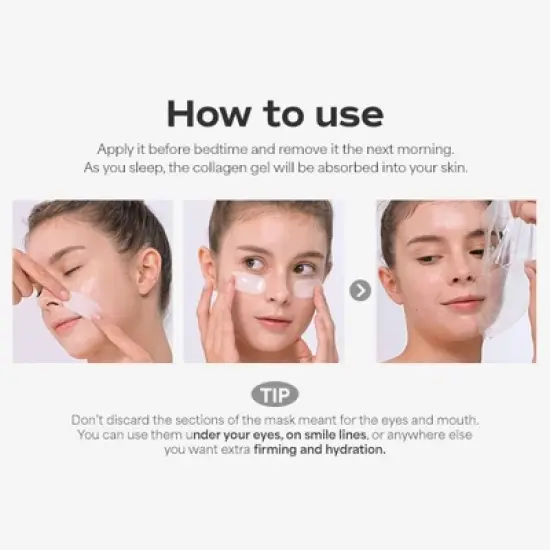 SUNGBOON EDITOR Deep Collagen Viral Glass Skin Korean Skincare Power Boosting Facial Mask for Firming and Restoration image {6}