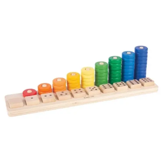 Kaplan Early Learning Co. Natural Wooden Stack and Sort Board image {2}