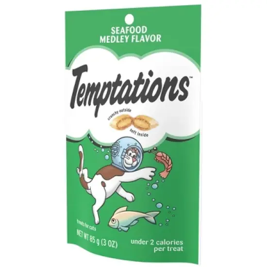 Temptations Seafood Medley Flavor Crunchy Cat Treats image {3}