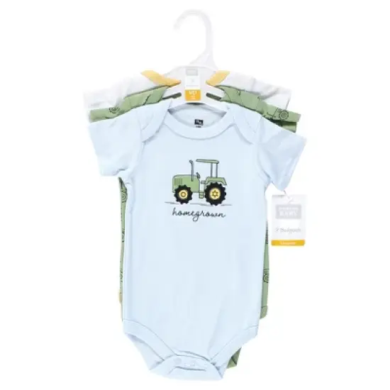 Hudson Baby Unisex Baby Cotton Bodysuits, Tractor image {1}