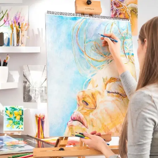 Arteza Spiral Paper Pad for Drawing or Sketching, 18x24" , 30 sheets image {4}