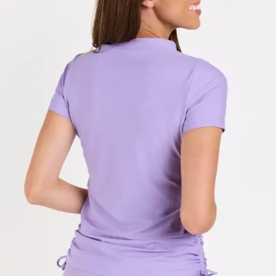 Calypsa Womens  Womens Mock Neck Adele Swim Top image {1}