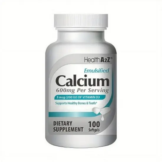 HealthA2Z - Emulsified Calcium with Vitamin D3 Softgels - 100 Count image {8}