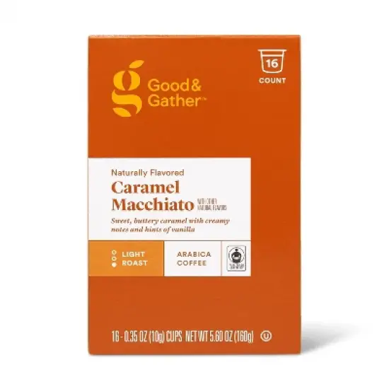 Naturally Flavored Caramel Macchiato Light Roast Coffee - 16ct Single Serve Pods - Good & Gather&trade; image {3}