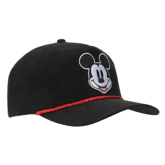 Disney Mickey Mouse Face Black Retro Grandpa Snapback Hat image {2}