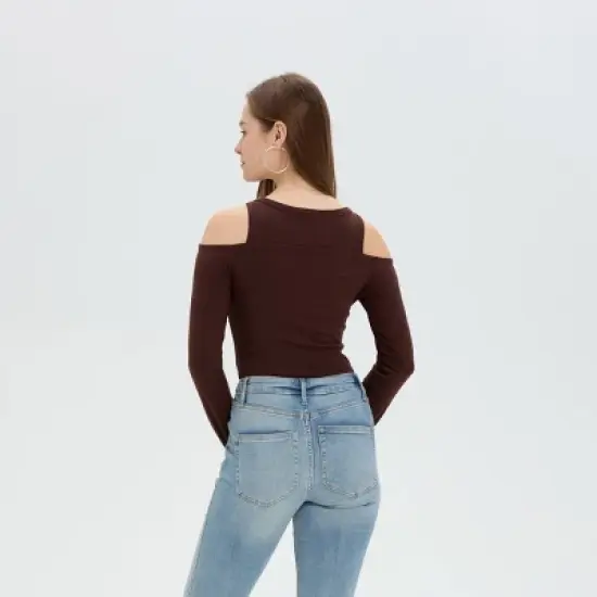 Women's Long Sleeve Off the Shoulder Keyhole Top - Wild Fable&trade; image {1}